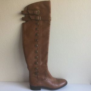 Sam Edelman 7.5M Over Knee HighWomen’s Leather Penny Strap Whiskey Color Boots